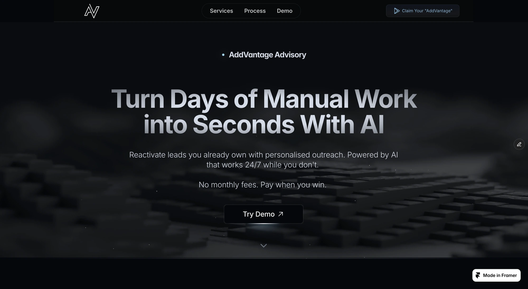 AddVantage Advisory website preview