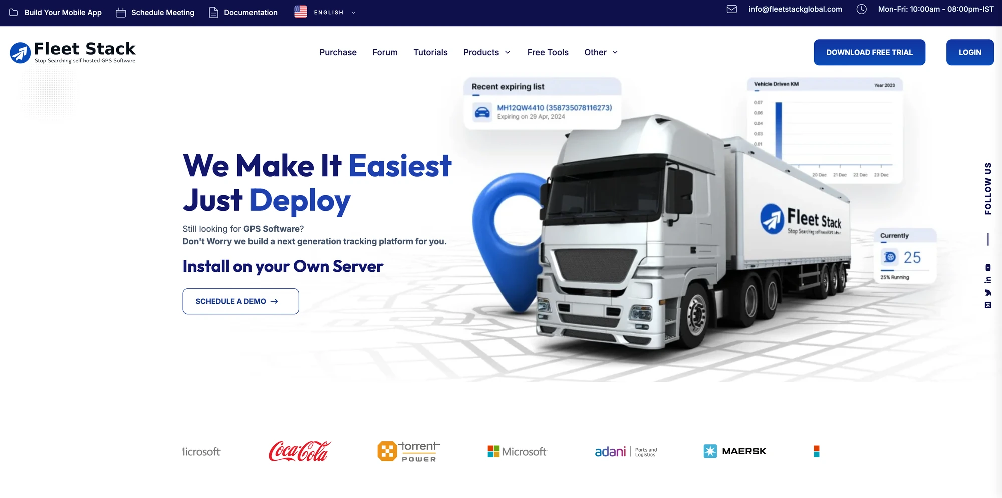 FleetStack website preview